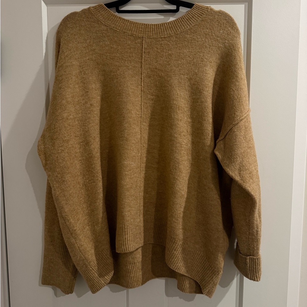 Vince Camuto Relaxed Camel Scoop Neck Pullover